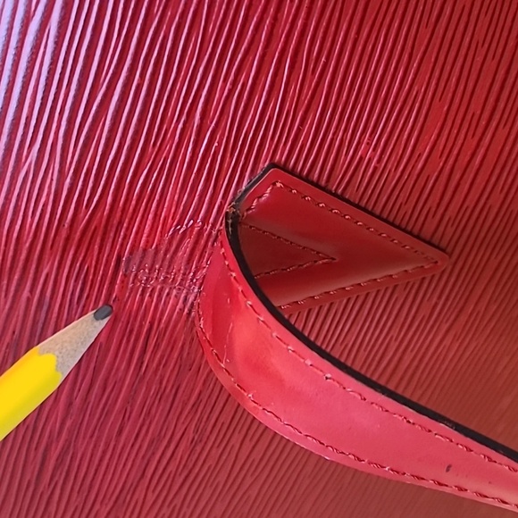 VINTAGE 1995 LOUIS VUITTON RED EPI LEATHER LUSSAC TOTE BAG VERY GOOD CONDITION - Picture 17 of 17